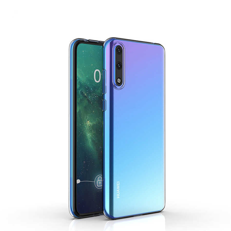 Huawei P Smart S (Y8P) Kılıf Zore Süper Silikon Kapak Renksiz
