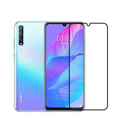 Huawei P Smart S (Y8P) Zore Kenarları Kırılmaya Dayanıklı Cam Ekran Koruyucu Siyah