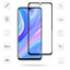 Huawei P Smart S (Y8P) Zore Kenarları Kırılmaya Dayanıklı Cam Ekran Koruyucu Siyah