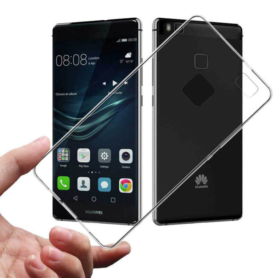 Huawei P10 Lite Kılıf Zore Süper Silikon Kapak Renksiz