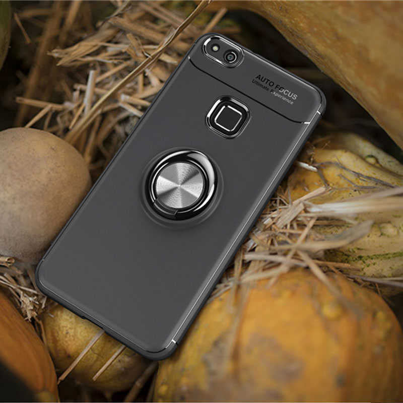Huawei P10 Lite Kılıf Zore Ravel Silikon Kapak Siyah