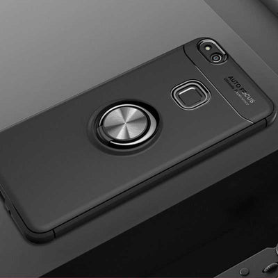 Huawei P10 Lite Kılıf Zore Ravel Silikon Kapak Siyah