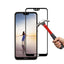 Huawei P20 Zore Ekranı Tam Kaplayan Düz Cam Koruyucu Siyah