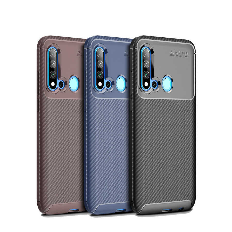 Huawei P20 Lite 2019 Kılıf Zore Negro Silikon Kapak Lacivert