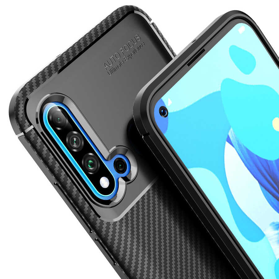 Huawei P20 Lite 2019 Kılıf Zore Negro Silikon Kapak Kahverengi
