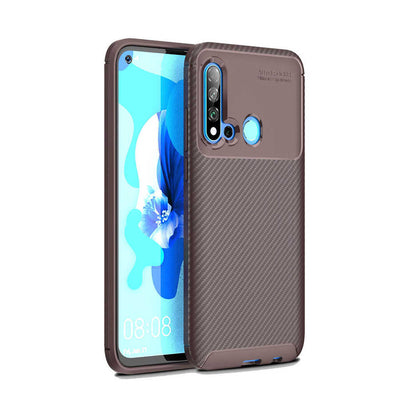 Huawei P20 Lite 2019 Kılıf Zore Negro Silikon Kapak Kahverengi