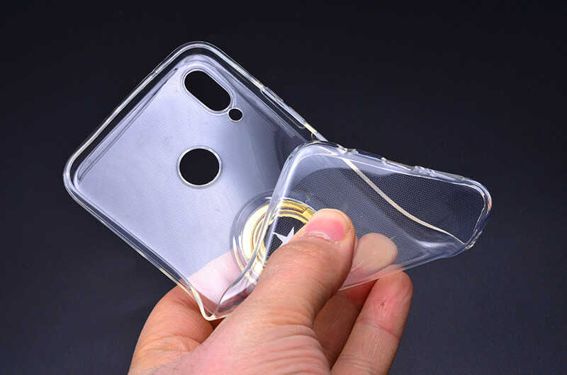 Huawei P20 Lite Kılıf Zore Les Silikon Gri