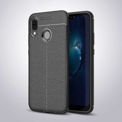 Huawei P20 Lite Kılıf Zore Niss Silikon Kapak Siyah
