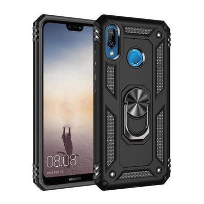 Huawei P20 Lite Kılıf Zore Vega Kapak Siyah