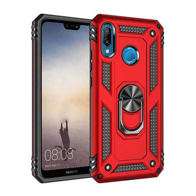 Huawei P20 Lite Kılıf Zore Vega Kapak Kırmızı