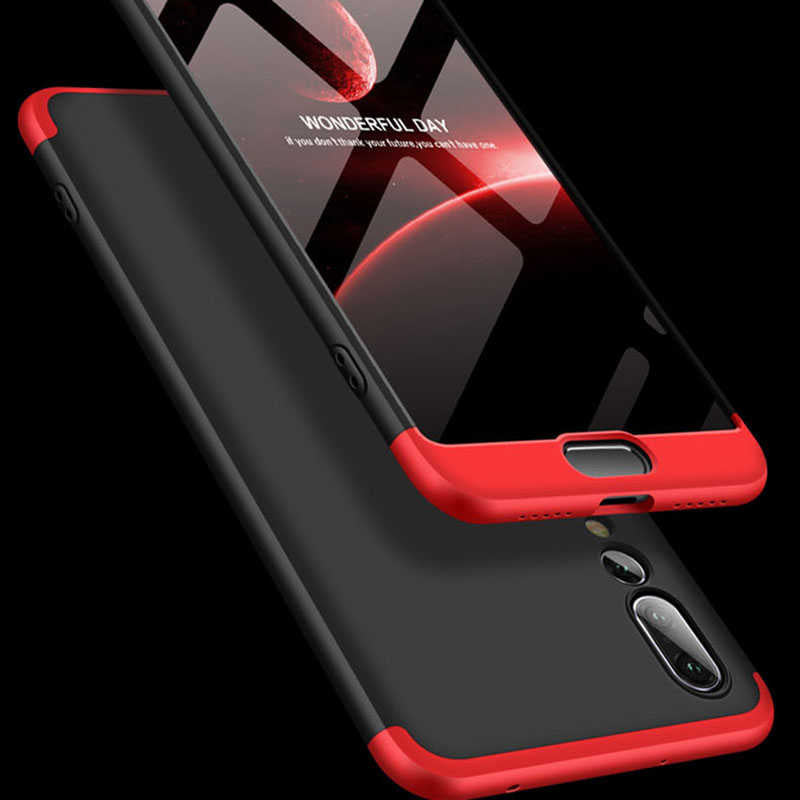 Huawei P20 Pro Kılıf Zore Ays Kapak Siyah-Kırmızı