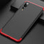 Huawei P20 Pro Kılıf Zore Ays Kapak Siyah-Kırmızı