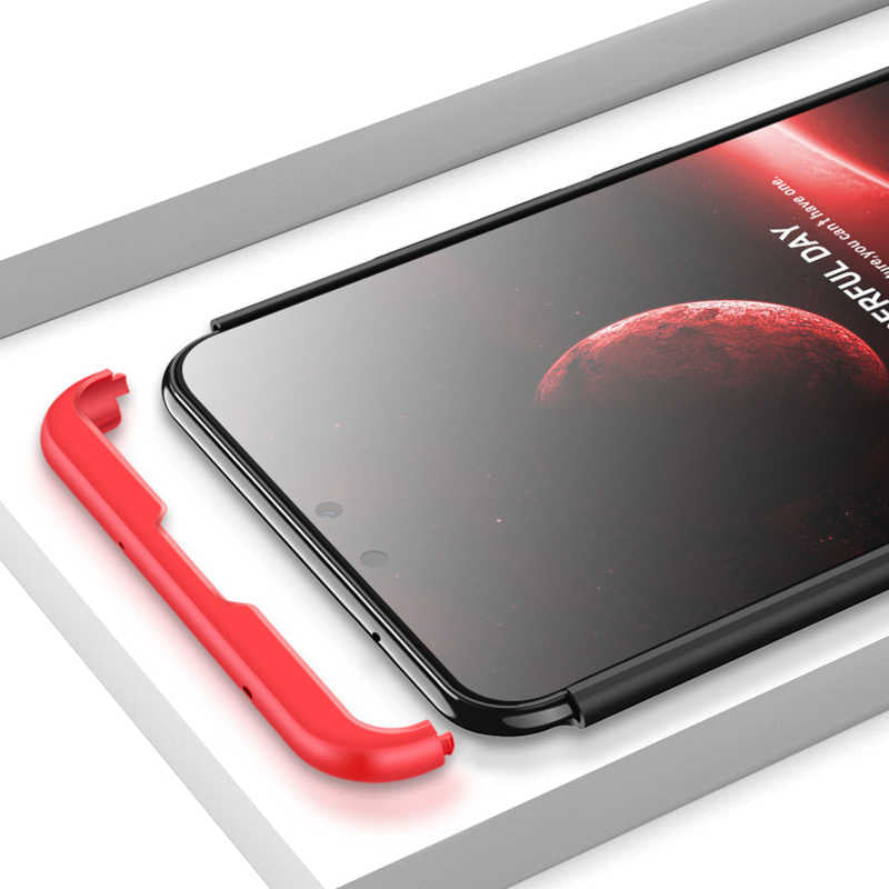 Huawei P20 Pro Kılıf Zore Ays Kapak Siyah-Kırmızı