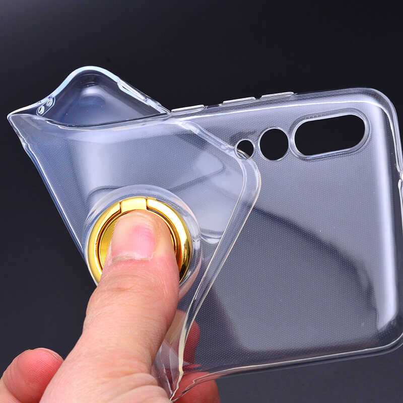 Huawei P20 Pro Kılıf Zore Les Silikon Gold