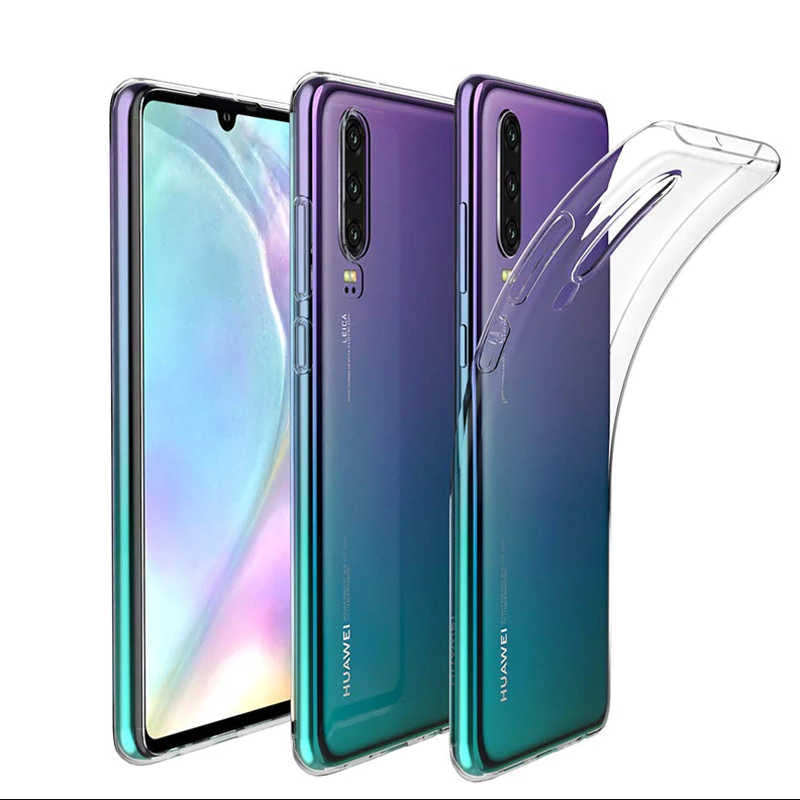 Huawei P30 Kılıf Zore Süper Silikon Kapak Renksiz