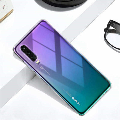 Huawei P30 Kılıf Zore Süper Silikon Kapak Renksiz