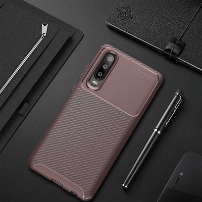 Huawei P30 Kılıf Zore Negro Silikon Kapak Kahverengi