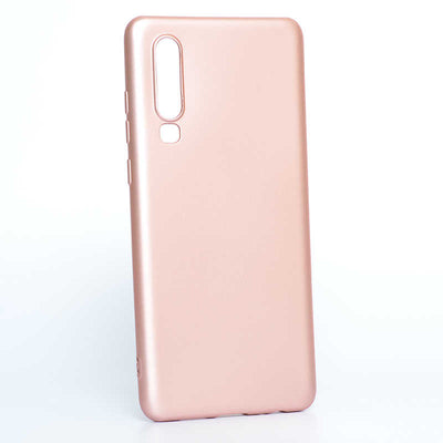 Huawei P30 Kılıf Zore Premier Silikon Kapak Rose Gold