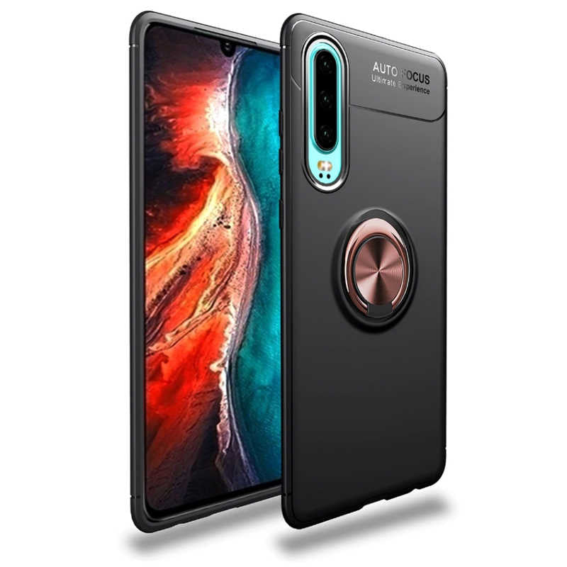 Huawei P30 Kılıf Zore Ravel Silikon Kapak Siyah