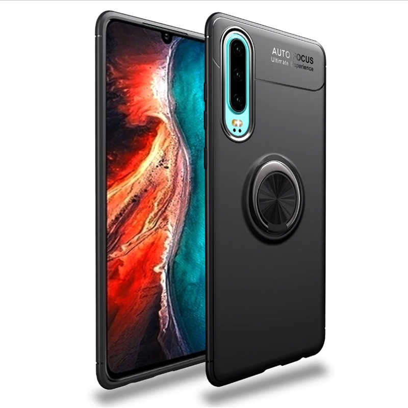 Huawei P30 Kılıf Zore Ravel Silikon Kapak Siyah