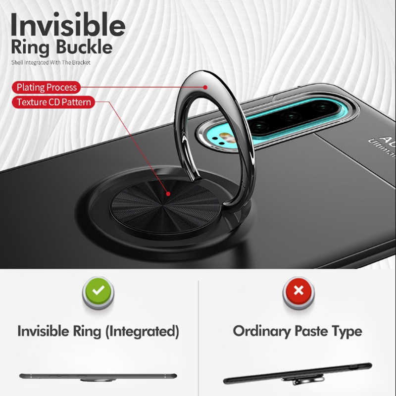 Huawei P30 Kılıf Zore Ravel Silikon Kapak Siyah