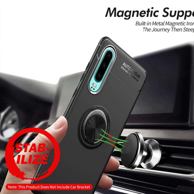Huawei P30 Kılıf Zore Ravel Silikon Kapak Siyah