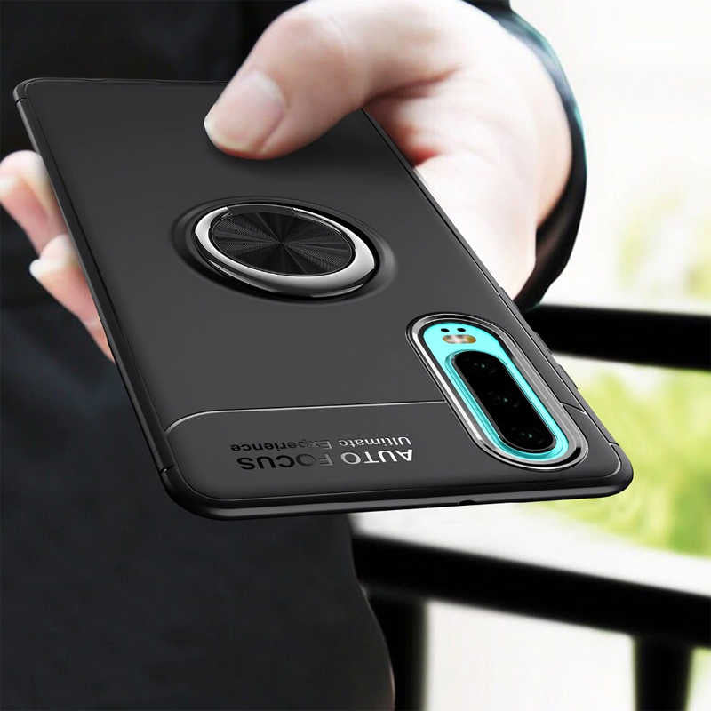 Huawei P30 Kılıf Zore Ravel Silikon Kapak Siyah