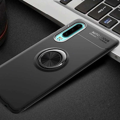 Huawei P30 Kılıf Zore Ravel Silikon Kapak Siyah