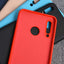 Huawei P30 Lite Kılıf Zore İnci Silikon Kırmızı