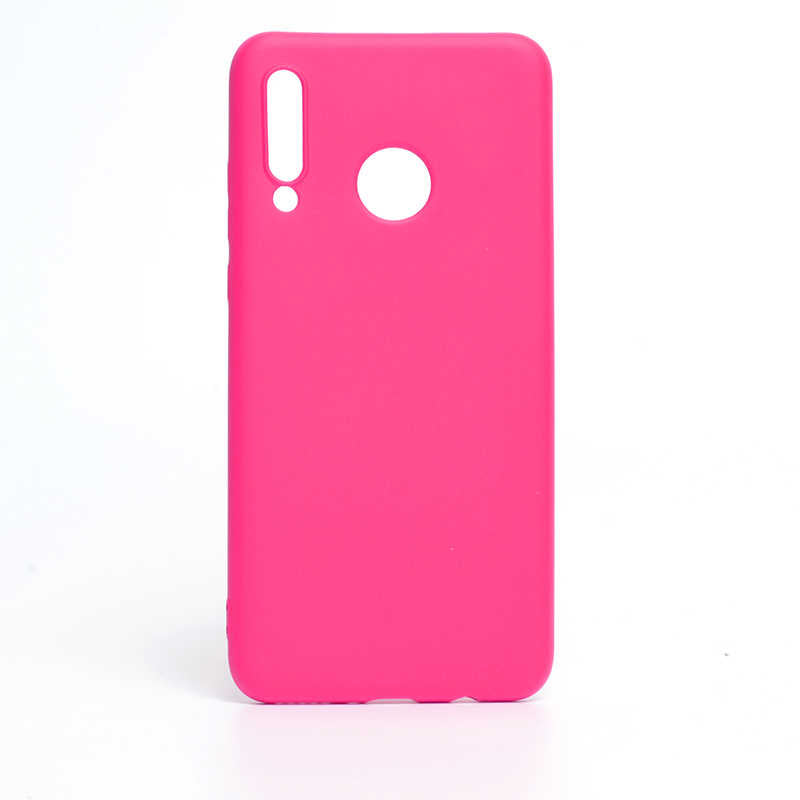 Huawei P30 Lite Kılıf Zore İnci Silikon Pembe Koyu