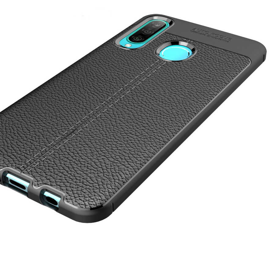 Huawei P30 Lite Kılıf Zore Niss Silikon Kapak Lacivert