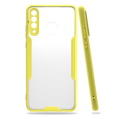 Huawei P30 Lite Kılıf Zore Parfe Kapak Sarı
