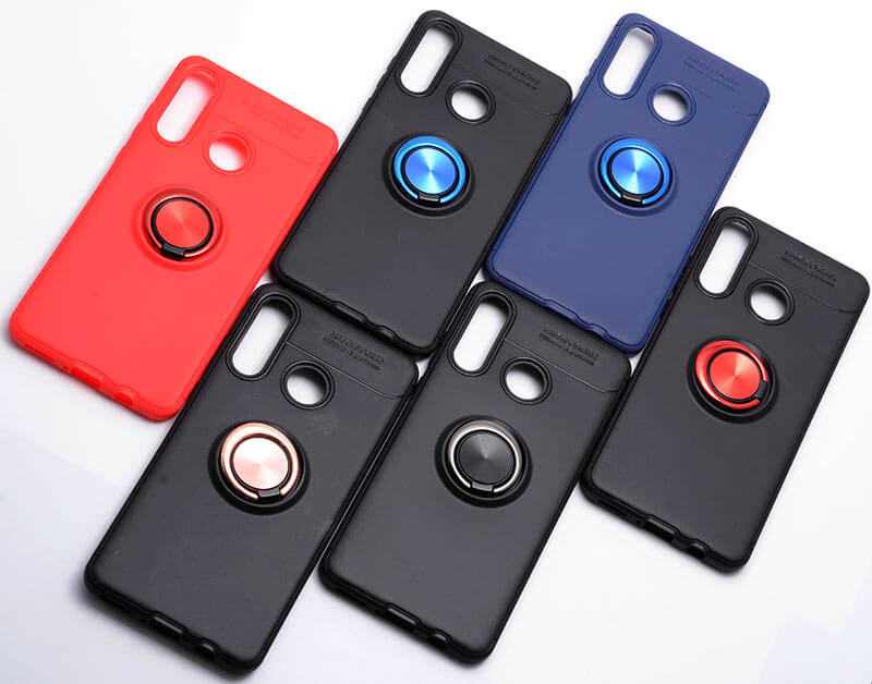 Huawei P30 Lite Kılıf Zore Ravel Silikon Kapak Siyah