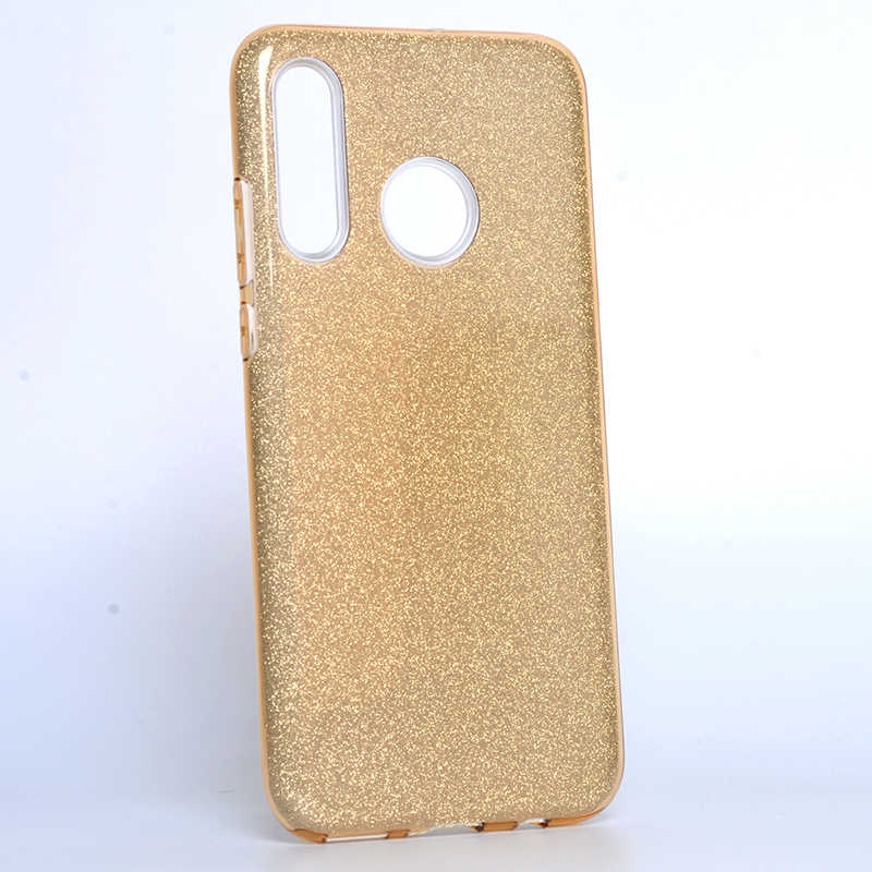 Huawei P30 Lite Kılıf Zore Shining Silikon Gold
