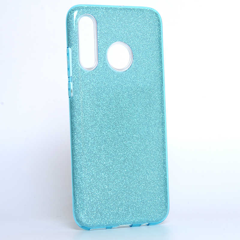 Huawei P30 Lite Kılıf Zore Shining Silikon Mavi