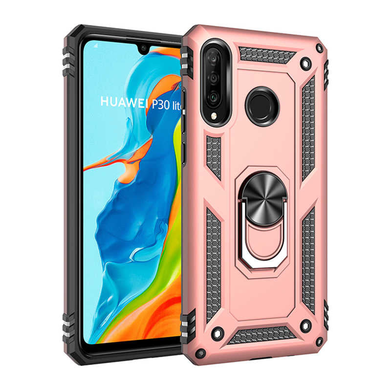 Huawei P30 Lite Kılıf Zore Vega Kapak Rose Gold