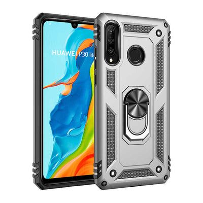 Huawei P30 Lite Kılıf Zore Vega Kapak Gri