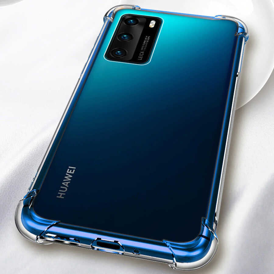 Huawei P40 Kılıf Zore Nitro Anti Shock Silikon Renksiz