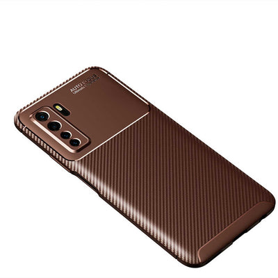 Huawei P40 Lite 5G Kılıf Zore Negro Silikon Kapak Kahverengi