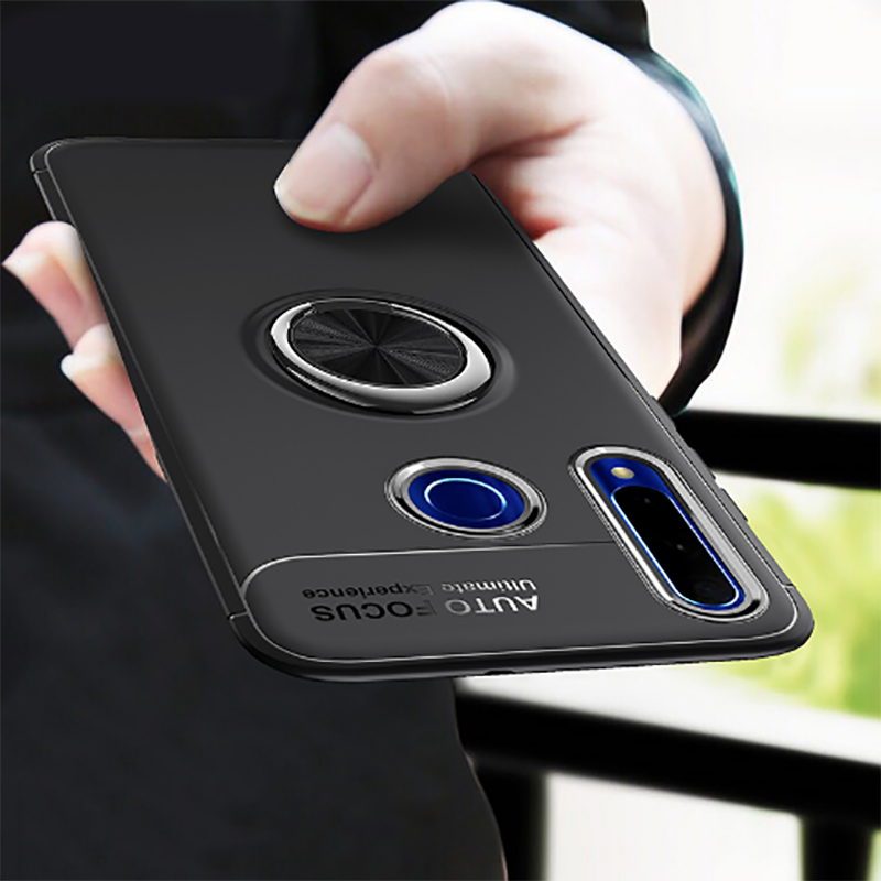 Huawei P40 Lite E Kılıf Zore Ravel Silikon Kapak Siyah-Kırmızı