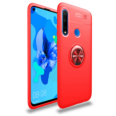 Huawei P40 Lite E Kılıf Zore Ravel Silikon Kapak Kırmızı