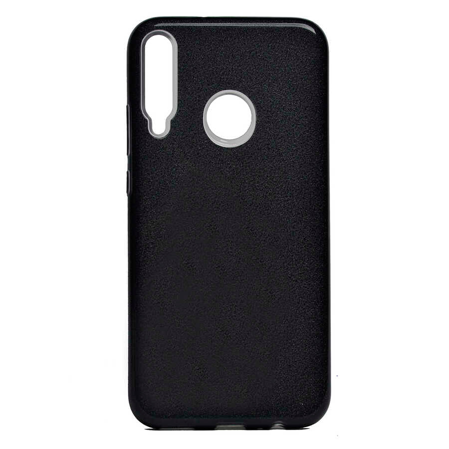 Huawei P40 Lite E Kılıf Zore Shining Silikon Siyah