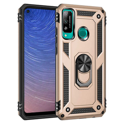 Huawei P40 Lite E Kılıf Zore Vega Kapak Gold