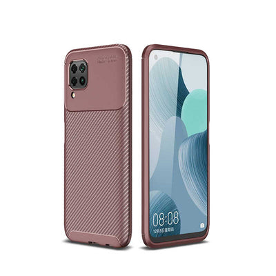 Huawei P40 Lite Kılıf Zore Negro Silikon Kapak Kahverengi