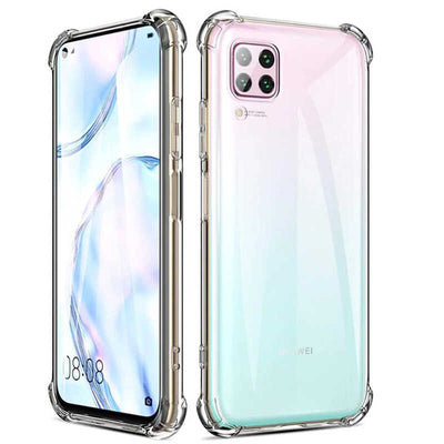 Huawei P40 Lite Kılıf Zore Nitro Anti Shock Silikon Renksiz