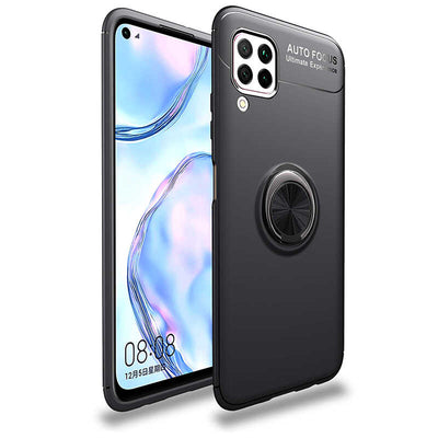 Huawei P40 Lite Kılıf Zore Ravel Silikon Kapak Siyah