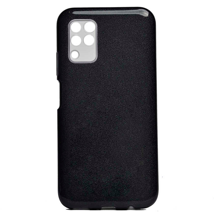 Huawei P40 Lite Kılıf Zore Shining Silikon Siyah