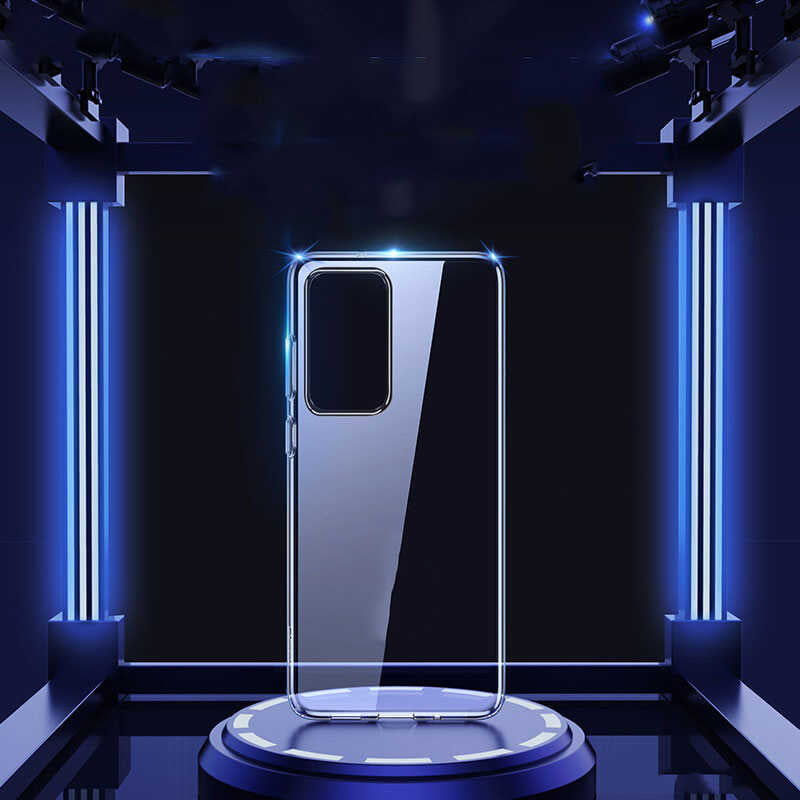 Huawei P40 Pro Kılıf Zore Süper Silikon Kapak Renksiz