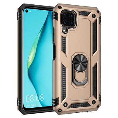 Huawei P40 Lite Kılıf Zore Vega Kapak Gold