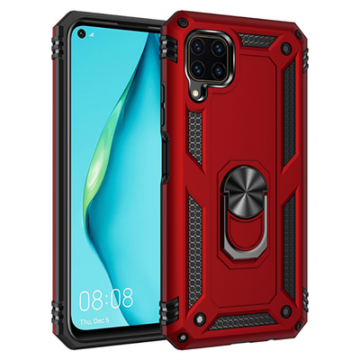 Huawei P40 Lite Kılıf Zore Vega Kapak Kırmızı